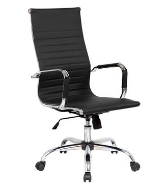 Home Heavenly Silla escritorio giratoria elevable respaldo alto negro