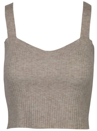 Lucy Paris Fulton Knit Tank In Oatmeal