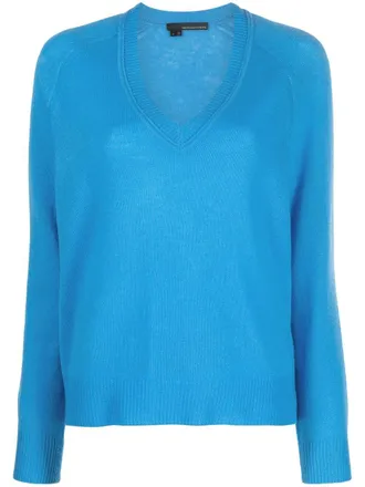 360 Sweater Maglione con scollo a V - Blu