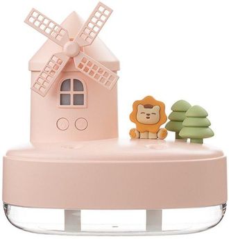OEM Humidificador Usb Con Forma De Caja De M&uacute;sica De Molino De Viento, Mini Mascota, Doble Pulverizaci&oacute;n - Rosa