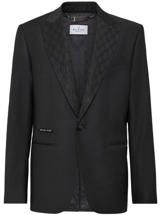 Philipp Plein Blazer con monogramma - Nero