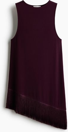 H&M Asymmetrisches Top mit Fransenbesatz - Pflaumenlila