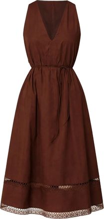 Twin-Set Abito Sleeveless Midi Lace Trim Dress