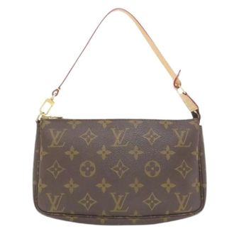 Louis Vuitton Pre-owned Mini Bags, female, Brown, Size: ONE SIZE Pre-owned Monogram Canvas Pouch