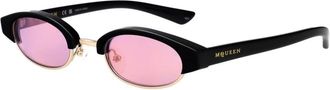 Alexander McQueen Stijlvolle zonnebril Am 0534S voor de zomer - unisex - Zonnebrillen - Zwart - 48 MM - Accessoires