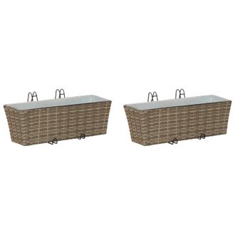 vidaXL Barandilla 2 Pcs 50 X 17 X 17 Cm Metal Vidaxl