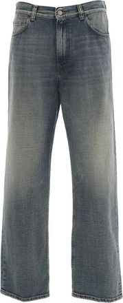 Mauro Grifoni Jeans met wijde pijpen en een medium wassing - Heren - Loose Fit Jeans - Blauw - W34 - Jeans