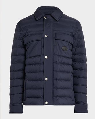 Burberry Men & apos;s Nylon Padded Down Overshirt