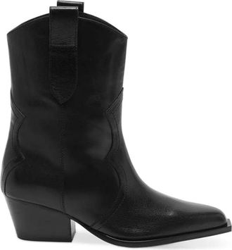 Free People Womens Cat Nap Cowboy Boot, Black Leather
