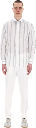 Eleventy Special Stripe Linen Shirt