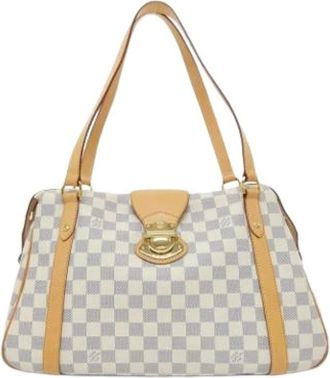 Louis Vuitton Pre-owned Shoulder Bags, female, White, Size: ONE SIZE Pre-owned Vintage Damier Azur Shoulder Bag
