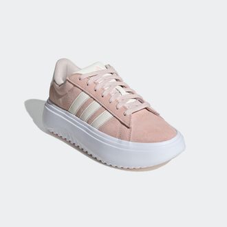 adidas Sneaker ADIDAS SPORTSWEAR GRAND COURT PLATFORM, Damen, Gr. 41, rosa (wonder quartz, sanftes wei&szlig;, cloud wei&szlig;), Leder, Schuhe Sneaker, Design auf den S