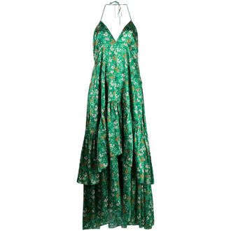 L'autre Chose PAK - Dames - Maxi kleedjes - Groen - 2XS - Kleedjes
