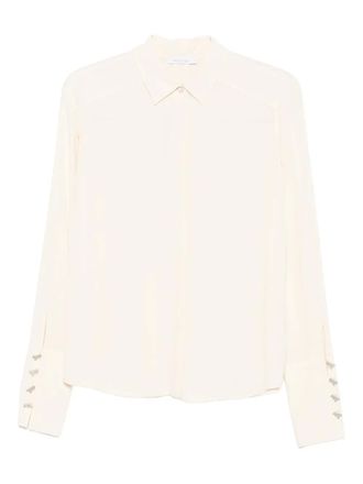 Patrizia Pepe long sleeve shirt - women - Viscose - 46 - Neutrals