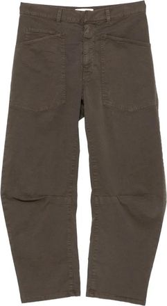 Nili Lotan Shon Pant - Dames - Broeken - Bruin - M - Katoen - Broeken