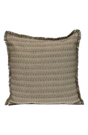 Parkland Collection Fringe Trim Square Accent Pillow in Green at Nordstrom Rack