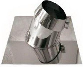 MBM Tubo De Humos De Pared Doble Aislado De Acero Inoxidable Con Fald&oacute;n Para Techos Inclinados Dn 150/200