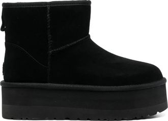 UGG Classic Mini Platform - Dames - Winterlaarzen - Zwart - 40 EU - Wol - Schoenen
