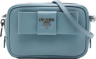 Prada Pre-owned Prada Saffiano Fiocco Bow Camera Bag Ladies XFTHPWG06GLI78PO