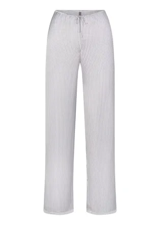 SKIMS Lace-trim Woven Shine Trousers - Silver - M (UK12-14)