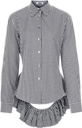 Jourden Gingham Peplum Back Blouse Size S