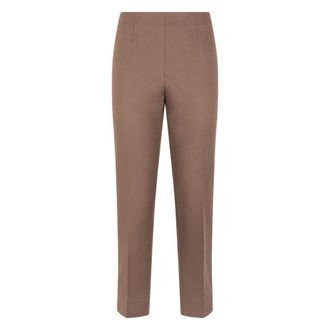 PESERICO Peserico, Slim-fit Trousers, female, Brown, Size: 2XL Straight Cotton Elastic Pants