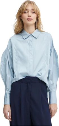 Guess AMA Shirt - Dames - Overhemden - Blauw - L - Katoen - Overhemden