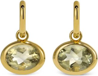 By Pariah 14kt gouden XL Orbit oorringen met amethist