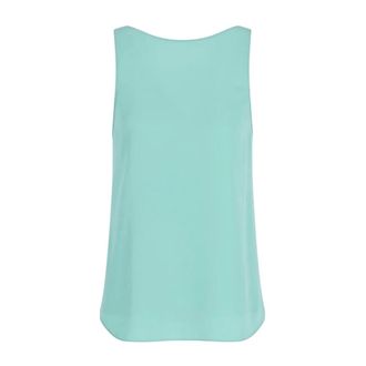 Emporio Armani Sleeveless Tops, female, Green, Size: 2XL Polyester Tank Top Stylish Design