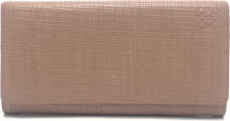 Loewe Beige Canvas Long Wallet (Bi-Fold) (Pre-Owned)