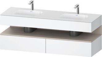 Duravit Qatego Lavabo Encastrado Con Base De Lavabo Consola, - Duravit