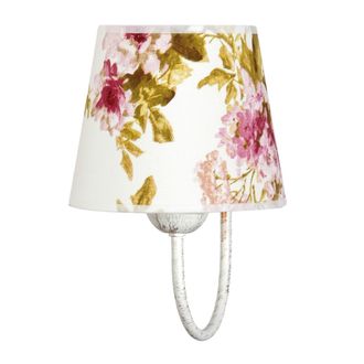 OEM Aplique De Pared Cl&aacute;sico Blanco Con Pantalla Rosa Iza 12-183
