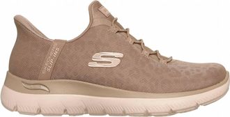 Skechers Womens Arch Fit Summits Sneakers In Taupe/gold