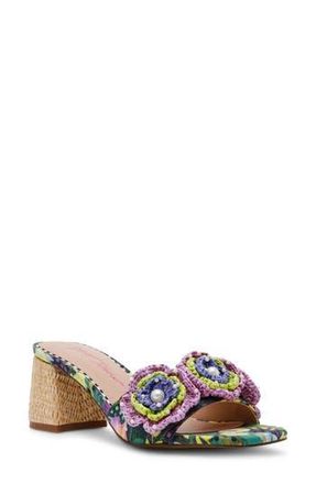 Betsey Johnson Dietrich Slide Sandal in Bright Multi at Nordstrom Rack, Size 8