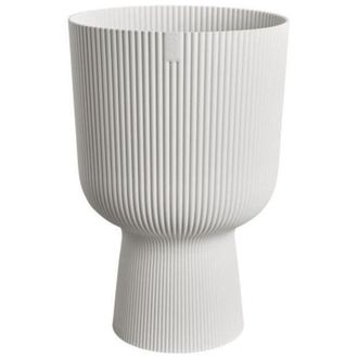 ELHO Pot De Fleur - Elho - Vibes Fold Coupe - Blanc - L 30 X B 29.5 X H 45 Cm - Int&eacute;rieur - 100% Recycl&eacute;