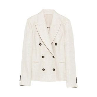 Brunello Cucinelli Dames, Jassen, Wit, Maat: M