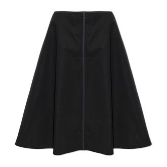 Marni Midi Skirts, female, Black, Size: 2XS Cotton flared skirt