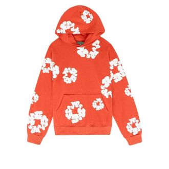 Denim Tears Cotton Wreath Logo Hoodie Orange White 301-090-30