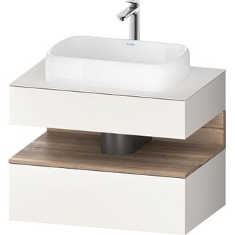 Duravit Duravit - Qatego Consola Mueble Bajo Lavabo, 1 Extra&iacute;ble, 1 Caj&oacute;n