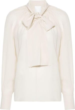 Givenchy 4G silk crepe blouse - women - Silk - 40 - Neutrals