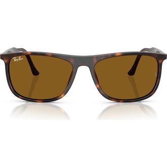 Ray-Ban 58mm Rectangular Sunglasses in Havana Brown at Nordstrom Rack