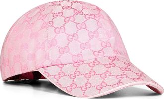 Gucci Womens Baseball Cap Light Pink Gg Canvas Polyester Hat