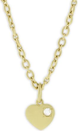 Irene Neuwirth 18kt yellow gold Flat Heart diamond pendant - women - 18kt Yellow Gold/Diamond - One Size