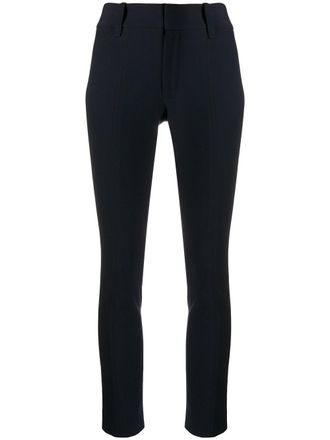 Vince high-waist cropped skinny trousers - Blue