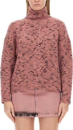 Moschino Pink Knitted Turtle Neck Sweater