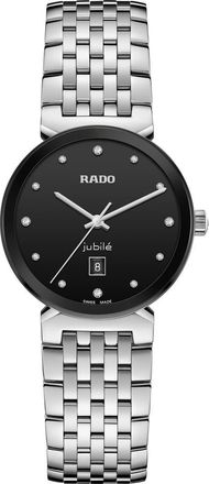 Rado Florence Classic Diamond Bracelet Watch, 30mm in Black at Nordstrom