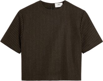Ami striped wool top - unisex - Wool - S - Brown