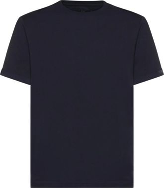 Fay T-shirt met ronde hals - Heren - T-shirts - Blauw - M - Katoen - Tops