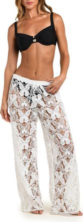 L'agence Butterfly Cover-Up Pants in White at Nordstrom, Size X-Small
