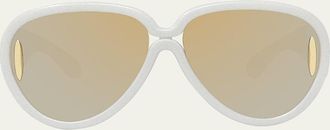 Loewe Anagram Injected Plastic Shield Aviator Sunglasses